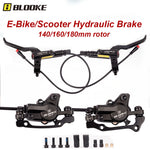 BLOOKE Electric Scooter Hydraulic Disc Brake Left/Right Set 140mm 160mm 180mm Power-Off E-bike Brakes with Rotor for Kugoo