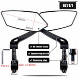 EasyDo Bicycle Handlebar Rear View Mirror Bike Cycling Wide Range Back Sight Reflector Adjustable Left Scooter E Bike Mirror
