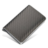 New Men women smart wallet Credit Bank card holder fashion purse Aluminum alloy Business Casual Mini wallet Brand PU Purse
