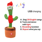 Lovely Talking Toy Dancing Cactus Doll Speak Talk Sound Record Repeat Toy Kawaii Cactus Toys Children Kids Education Toy Gift