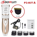 Baorun Professional Pet Dog Hair Trimmer Animal Grooming Clippers Cat Cutter Machine Shaver Electric Scissor Clipper 110-240V AC