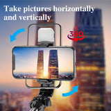 Selfie Stick Wireless Bluetooth Compatible Foldable Mini Tripod For Phone With Fill Light Shutter Remote Control For IOS Android