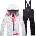 Winter Women Ski Suit Thermal Ski Jacket Pants Set Windproof Waterproof Snowboarding Jacket Female Skiing Suits Snow Coat