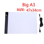 A2/A3/A4/A5 Size Three Level Dimmable Led Light Pad,Tablet Eye Protection for Diamond Painting Embroidery Tools Accessories