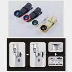 3-in-1 Universal Clip on Smartphone Camera Lens - 6 Colors - shop.livefree.co.uk