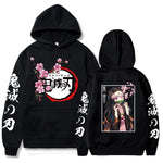 Hot Demon Slayer Kimetsu No Yaiba Hoodie Hip Hop Anime Pullovers Tops Loose Long Sleeves Autumn Man Cloth