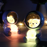 Galaxy Guardian LED Night Light Nursery Moon Lamps Astronaut Table Decorative Lights Baby Kids Toys Birthday Gift Drop Shipping