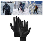 Waterproof Winter Warm Gloves Cycling Glove Anti-slip Thermal Fleece Touch Screen Glove Full-Finger Skiing Glove M- XL