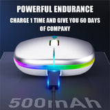 Tablet Phone Computer Bluetooth Wireless Mouse Charging Luminous 2.4G USB Wireless Mouse Portable Mouse