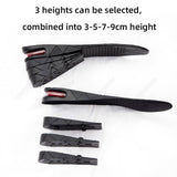 3-9cm Invisible Height Increase Insole Cushion Height Adjustable Shoe Heel insoles Insert Taller Support Absorbant Foot Pad