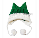 BomHCS Cute Fox Ears Beanie Winter Warm 100% Handmade Knit Hat