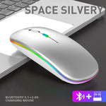 Tablet Phone Computer Bluetooth Wireless Mouse Charging Luminous 2.4G USB Wireless Mouse Portable Mouse