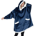 Blanket with Sleeves Women Oversized Winter Hoodie Fleece Warm Hoodies Sweatshirts Giant TV Blanket Women Hoody Robe Couple Men