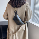 Ladies Vintage Sling Waist Pack Zipper Oil Wax Solid Leather Crossbody Bags Female Retro Wide Strap Leisure Travel Shoulder Bag