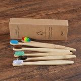 10PCS Colorful Toothbrush Natural Bamboo Tooth Brush Set Soft Bristle Charcoal Teeth Eco Bamboo Toothbrushes Dental Oral Care