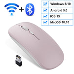 Wireless Mouse Bluetooth Rechargeable Mouse Wireless Computer Silent Mause Ergonomic Mini Mouse USB Optical Mice For PC laptop