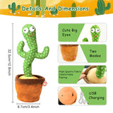 Lovely Talking Toy Dancing Cactus Doll Speak Talk Sound Record Repeat Toy Kawaii Cactus Toys Children Kids Education Toy Gift