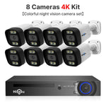 16CH 5MP 4K POE Security Surveillance Camera System Kit Colorful Night Vision Audio Recorder 8MP IP Camera CCTV Video NVR Set