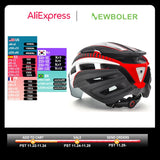 NEWBOLER Cycling Helmet Man Women LED Light Helmet Road Mountain Bike Helmet Lens For Riding Bicycle Sports Skateboard Scooter