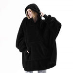 Blanket with Sleeves Women Oversized Winter Hoodie Fleece Warm Hoodies Sweatshirts Giant TV Blanket Women Hoody Robe Couple Men