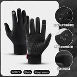 Hot Sale Winter Outdoor Sports Running Glove Warm Touch Screen Gym Fitness Full Finger Gloves For Men Women Knitted Magic Gloves