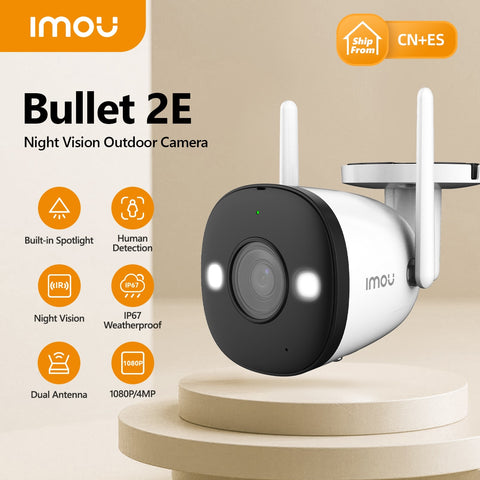 IMOU Bullet 2E 2MP 4MP Full Color Night Vision Camera  WiFi Outdoor Waterproof Home Security Human Detect Ip Camera