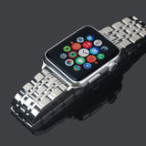 Silver Stainless Steel Apple Watch Band - shop.livefree.co.uk