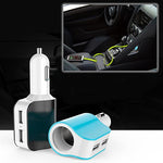 Dual USB Car Charger with access to Cigarette - shop.livefree.co.uk