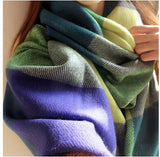 SELLWORLDER  Women Winter Scarf Girls Long Size Grid Patchwork Pattern Scarves & Wraps Fashion Accessories - shop.livefree.co.uk