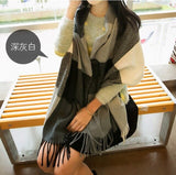 SELLWORLDER  Women Winter Scarf Girls Long Size Grid Patchwork Pattern Scarves & Wraps Fashion Accessories - shop.livefree.co.uk