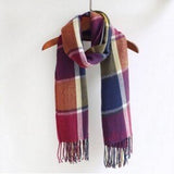 SELLWORLDER  Women Winter Scarf Girls Long Size Grid Patchwork Pattern Scarves & Wraps Fashion Accessories - shop.livefree.co.uk