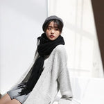 SELLWORLDER  Women Winter Scarf Girls Long Size Grid Patchwork Pattern Scarves & Wraps Fashion Accessories - shop.livefree.co.uk