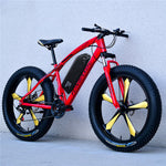 26inch snow electric mountain bicycle 48V lithium battery 1000w motor fat ebike 4.0 tires  high speed brushless electric bike - shop.livefree.co.uk