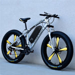 26inch snow electric mountain bicycle 48V lithium battery 1000w motor fat ebike 4.0 tires  high speed brushless electric bike - shop.livefree.co.uk