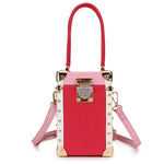 Good Quality Luxury Diamond Buckle Stitching Color Box Style Female Handbag Shoulder Bag Crossbody Mini Bag Shoulder Bag Totes - shop.livefree.co.uk