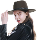 WELROG Black Red Fedora Hats For Women Imitation Wool Fedoras Panama Felt Hat Winter Men Jazz Hats Trilby Chapeau Femme Caps - shop.livefree.co.uk