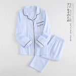 New 100% Cotton Pyjamas Women Pajamas Sets Couple Spring Long Sleeve Sleepwear V-Neck Femme Lounge Pijama mujer - shop.livefree.co.uk