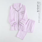 New 100% Cotton Pyjamas Women Pajamas Sets Couple Spring Long Sleeve Sleepwear V-Neck Femme Lounge Pijama mujer - shop.livefree.co.uk