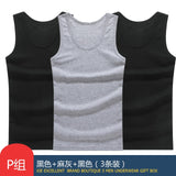 Hot Sale 3pcs / 100% Cotton Mens Sleeveless - shop.livefree.co.uk