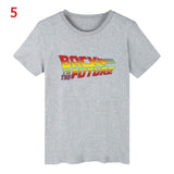 Back To The Future Tshirt Luminous T Shirt camiseta Summer Short Sleeve T Shirts back to future Tee Tops Streetwear T-shirts 4XL - shop.livefree.co.uk