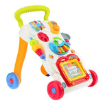 Multifunctional Baby Walker Stand-to-Sit Trolley Learning Walk Music Piano - shop.livefree.co.uk