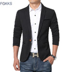 FGKKS New Arrival Luxury Men Blazer New Spring Fashion Brand Slim Fit Men Suit Terno Masculino Blazers Men - shop.livefree.co.uk