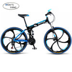 Wolf's Fang Folding Mountain bike with  21 speed & 26" inch Wheels - shop.livefree.co.uk