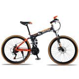 Wolf's Fang Folding Mountain bike with  21 speed & 26" inch Wheels - shop.livefree.co.uk