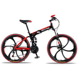 Wolf's Fang Folding Mountain bike with  21 speed & 26" inch Wheels - shop.livefree.co.uk