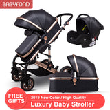 Normal ship! 3 in 1 baby strollers and sleeping basket newborn 2 in 1 baby stroller pram one parcel with car seat - shop.livefree.co.uk