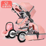 Normal ship! 3 in 1 baby strollers and sleeping basket newborn 2 in 1 baby stroller pram one parcel with car seat - shop.livefree.co.uk