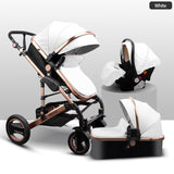 Normal ship! 3 in 1 baby strollers and sleeping basket newborn 2 in 1 baby stroller pram one parcel with car seat - shop.livefree.co.uk