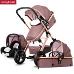 Normal ship! 3 in 1 baby strollers and sleeping basket newborn 2 in 1 baby stroller pram one parcel with car seat - shop.livefree.co.uk