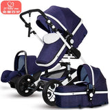 Normal ship! 3 in 1 baby strollers and sleeping basket newborn 2 in 1 baby stroller pram one parcel with car seat - shop.livefree.co.uk